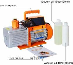 Elitech Rotary Vane Vacuum Pump 7/9/12 CFM 2 Stage Intelligent HVAC Refrigerant