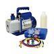 F2c 3.5cfm 1/4hp Hvac Air Vacuum Pump Kit With R134a Ac A/c Manifold Refrigerat