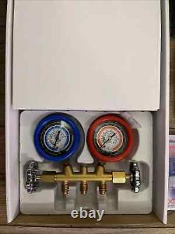 FJC 3.0 CFM Vacuum Pump & Gauge Set Assortment Brass Body Design 115V 9285