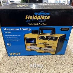 Fieldpiece VP67 6 CFM Two Stage Vacuum Pump with RunQuick Oil Change System NEW