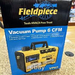 Fieldpiece VP67 6 CFM Two Stage Vacuum Pump with RunQuick Oil Change System NEW