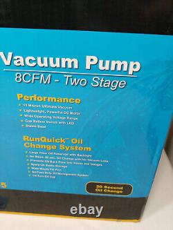 Fieldpiece VP85- Dual Stage, 8 CFM Vacuum Pump New-Old Stock