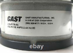 GAST LOA-P175-AA Oilless Rocking Piston Vacuum Pump 25inHg. 38CFM 1/4NPT 115VAC