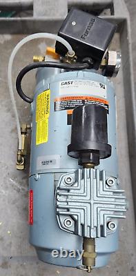 Gast 1/6 HP Vacuum Pump 115 Vac 1725 RPM 1.3 Cfm 100 Psig 1hab-11t-m100x