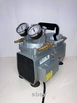 Gast DAA-V515-ED High-Capacity Vacuum Pump, Gauge, Regulator, and Relief 230VAC