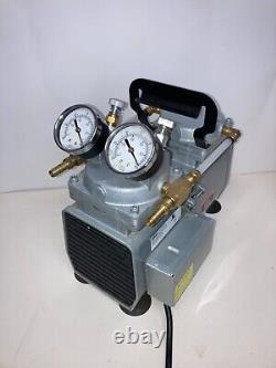 Gast DAA-V515-ED High-Capacity Vacuum Pump, Gauge, Regulator, and Relief 230VAC