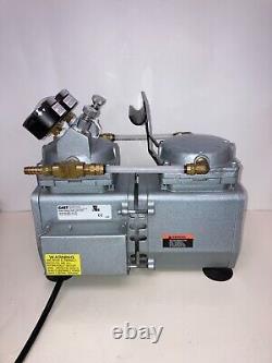 Gast DAA-V515-ED High-Capacity Vacuum Pump, Gauge, Regulator, and Relief 230VAC