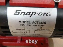 Genuine Snap On Act1520 High Vacuum Pump 1.2 Cfm 50/60hz 110-115v
