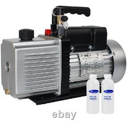 HFS(R) 12 CFM Vacuum Pump 2 Stage 110V, Inlet1/4 & 3/8 SAE, 1 Hp