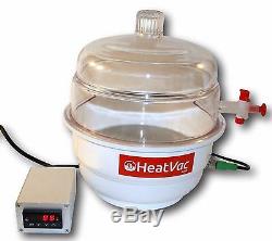 HeatVacXL PLUS w5cfm Pump Heated Vac Extract Degas Solvent Concentrate Purge Oil