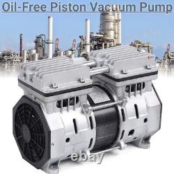 High Pressure Oilless Piston Compressor Pump 370W Oil-free Vacuum Pump 3.5CFM