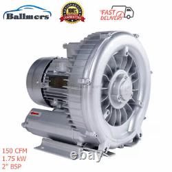 Industrial 2 HP Regenerative Blower 115V 150 CFM 1.75 kW Vacuum Pump 2LG5107AA21