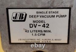 JB Industries FAST VAC DV-42 Vacuum Pump 1-1/2 CFM 1 Stage 42 Liters/Min 10042