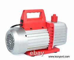 Kozyvacu TA500 5CFM 2-Stage Rotary Vane Vacuum Pump (5.0 CFM, 40 Micron, 1/2 HP)