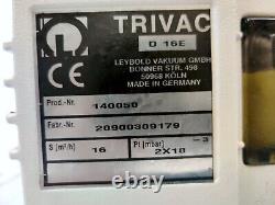 Leybold Trivac D16E Dual-Stage Rotary Vane Vacuum Pump 14.1cfm 240V, Tested
