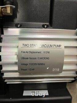 Mastercool 6 CFM, Two Stage Vacuum Pump 90066-2V-110B New