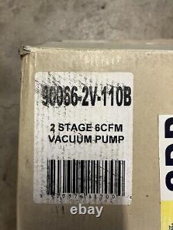 Mastercool 6 CFM, Two Stage Vacuum Pump 90066-2V-110B New