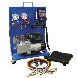 Mastercool 91585-B Portable Charging Station with 6 CFM Vacuum Pump