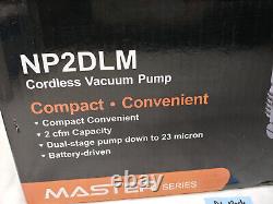 NAVAC NP2DLM BreakFree Cordless Vacuum Pump, 2cfm, Dual-Stage, Brushless DC Mot