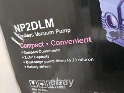 NAVAC NP2DLM BreakFree Cordless Vacuum Pump, 2cfm, Dual-Stage, Brushless DC Mot