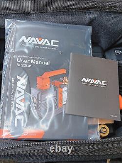 NAVAC NP2DLM BreakFree Cordless Vacuum Pump, 2cfm, Dual-Stage, Brushless DC Mot