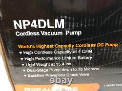 NAVAC NP4DLM BreakFree Cordless Vacuum Pump, 4cfm, Dual-Stage, Brushless DC Mot