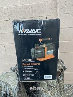 NAVAC NRP6DI 6 CFM, 15 Micron 2-Stage Smart Vacuum Pump, 3/4 HP, 115V