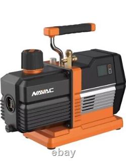 NAVAC NRP6DI 6 CFM, 15 Micron 2-Stage Smart Vacuum Pump, 3/4 HP, 115V