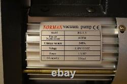 NEW NORMAN VACUUM PUMP 4 CFM 1/3 HP HVAC Air MODEL RS-1.5