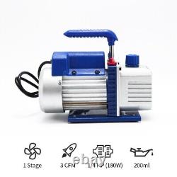 New 3.5 CFM Rotary Vane Air Vacuum Pump for HVAC/AC Refrigerant Recharging