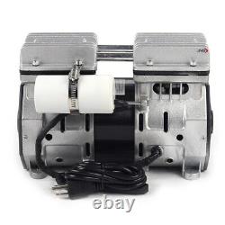 New 370W 8 Bar Oilless Piston Compressor Pump Double Cylinder High Pressure