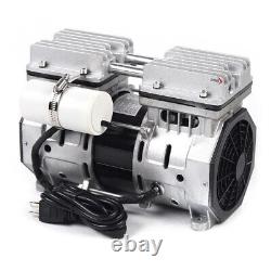 New 370W 8 Bar Oilless Piston Compressor Pump Double Cylinder High Pressure