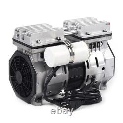 New 370W 8 Bar Oilless Piston Compressor Pump Double Cylinder High Pressure