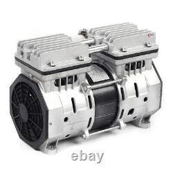 New 370W 8 Bar Oilless Piston Compressor Pump Double Cylinder High Pressure