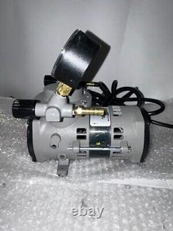 New Cole Parmer PTFE-Coated Vacuum Pump, Gauge/Reg/Valve 0.75 cfm