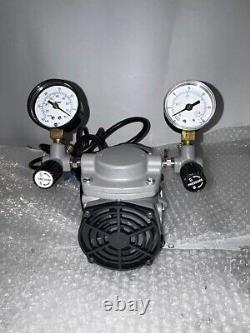 New Cole Parmer PTFE-Coated Vacuum Pump, Gauge/Reg/Valve 0.75 cfm