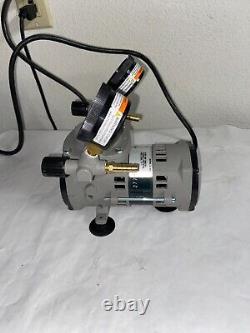 New Cole Parmer PTFE-Coated Vacuum Pump, Gauge/Reg/Valve 0.75 cfm/23.2Hg-25psi