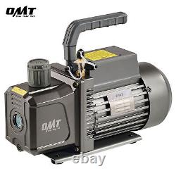 OMT 2 Stage Vacuum Pump 9 cfm 3/4 hp Rotary Vane Vacuum Pump 1.5 Micron Vacuum