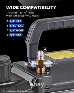 OMT Dual Stage Vacuum Pump 9 cfm 3/4 hp Rotary Vane Vacuum Pump HVAC Servicing