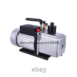 One 10CFM 1HP 2-Stage Rotary Vane Deep Vacuum Pump Air Tool R410a R134 black
