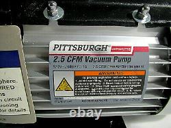 Pittsburgh Automotive 2.5 CFM AC Refrigeration Vacuum Pump NEW