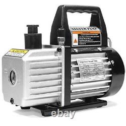 Premium 4CFM Air Vacuum Pump HVAC A/C Manifold Gauge + 4CFM 1/3HP Vacuum Pump