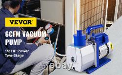 Refrigerant Vacuum Pump 6CFM-10CFM Double Stage HVAC Air Conditioning Cleaning