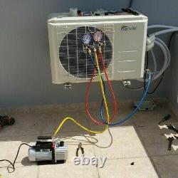 Refrigeration Two Stage Vacuum Pump 3CFM AC Air Manifold HVAC R134A R12 R22