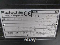 Rietschle VLT-10 (05) Vacuum Pump 230 Volt 1 PH. 44 Kw 8 CFM