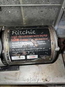 Ritchie HVAC Refrigeration High Vacuum Service Pump Model # 93000 5CFM 2 Stage