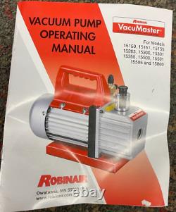 Robinair 15150 VacuMaster Economy Vacuum Pump 2-Stage 1.5 CFM