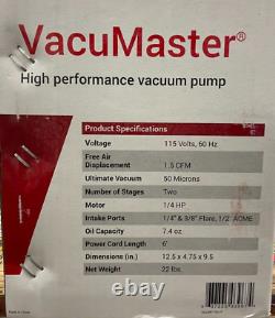 Robinair 15150 VacuMaster Economy Vacuum Pump 2-Stage 1.5 CFM