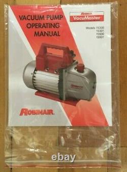 Robinair 15300 Vacuum Pump 3 CFM 2 Stage 115v VacuMaster