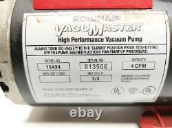 Robinair VacuMaster 15434 High Performance Vacuum Pump 4 CFM 1/3 Motor HP